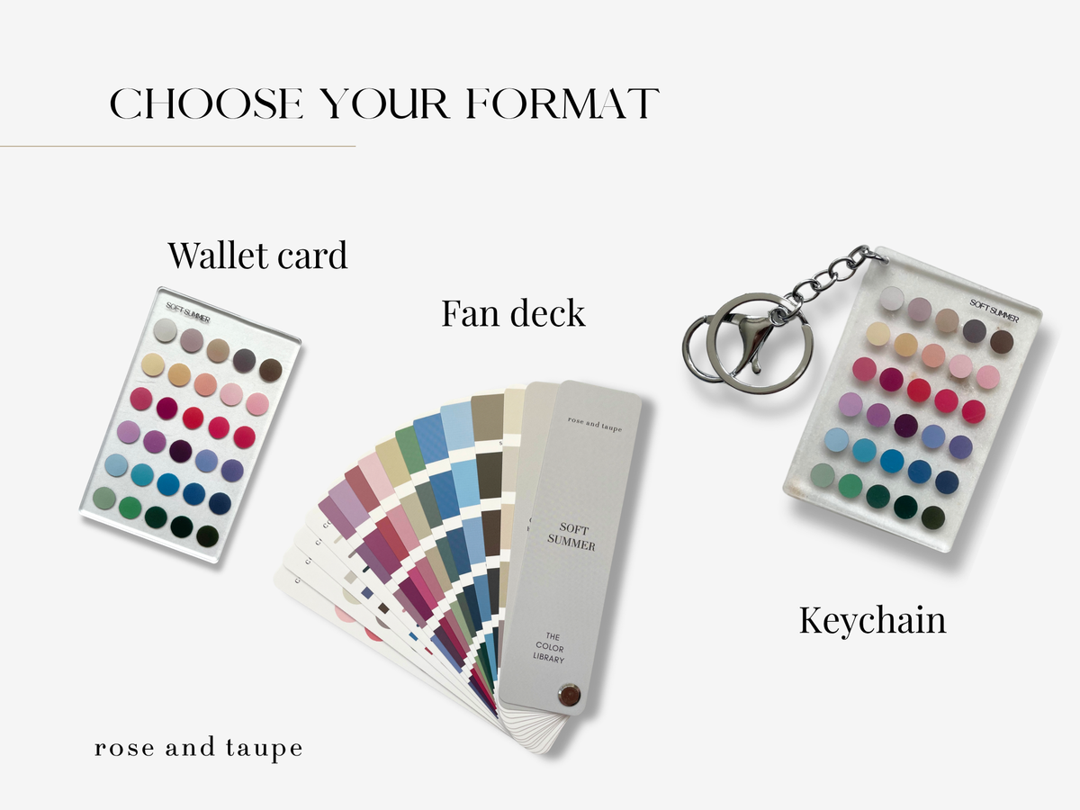Soft Summer Color Analysis Fan Deck