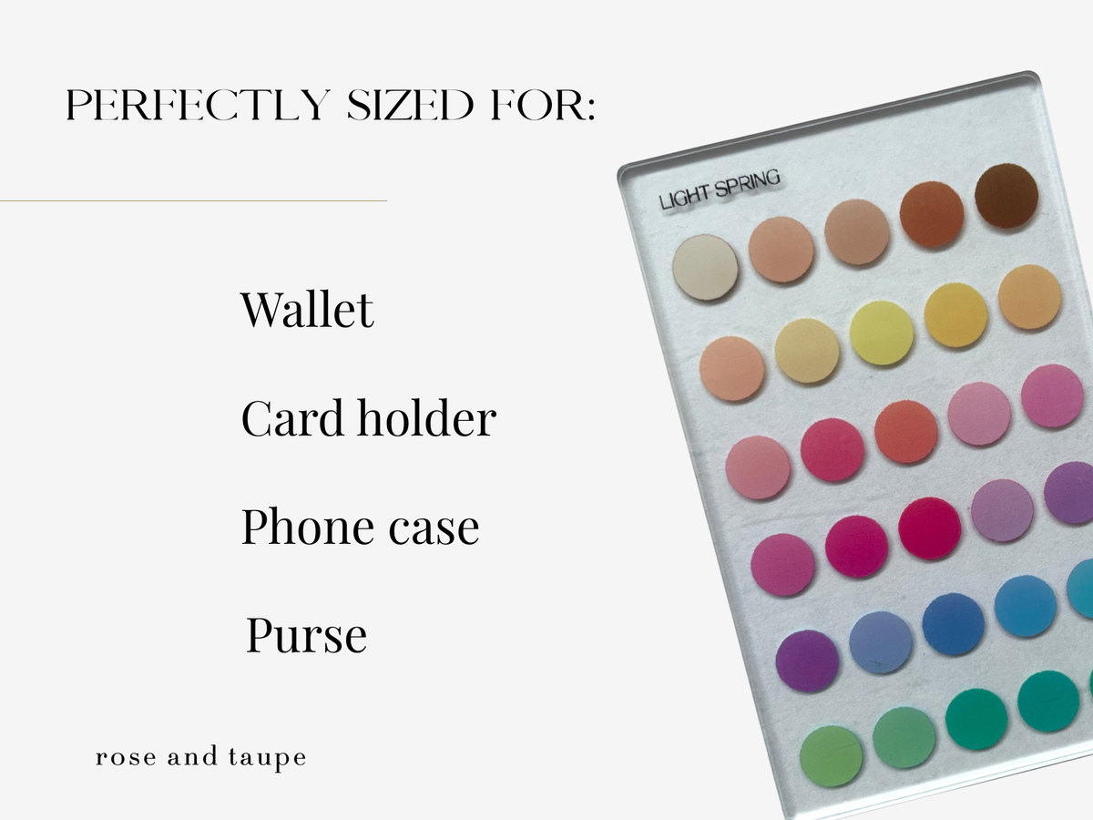 Light Spring Color Analysis Wallet Card