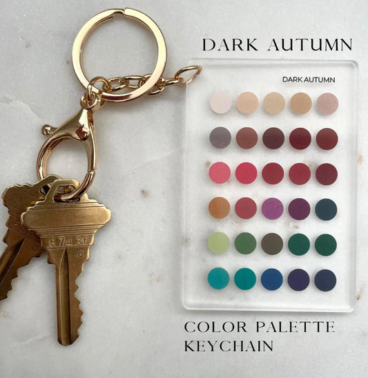 Dark Autumn Color Analysis Keychain