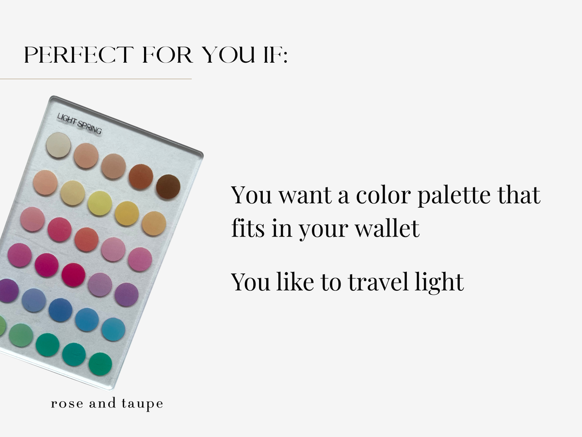Light Spring Color Analysis Wallet Card