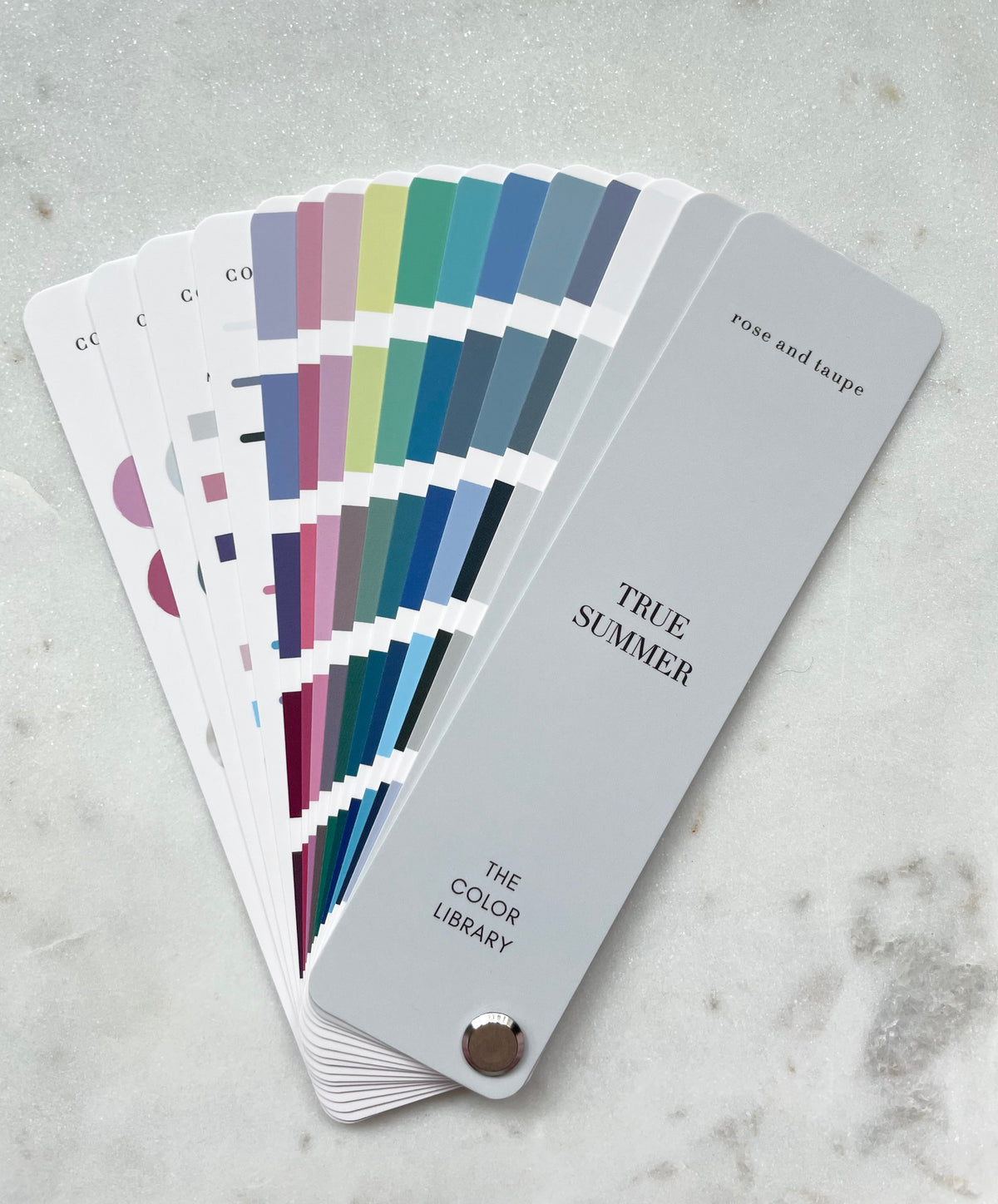 True Summer Color Analysis Fan Deck