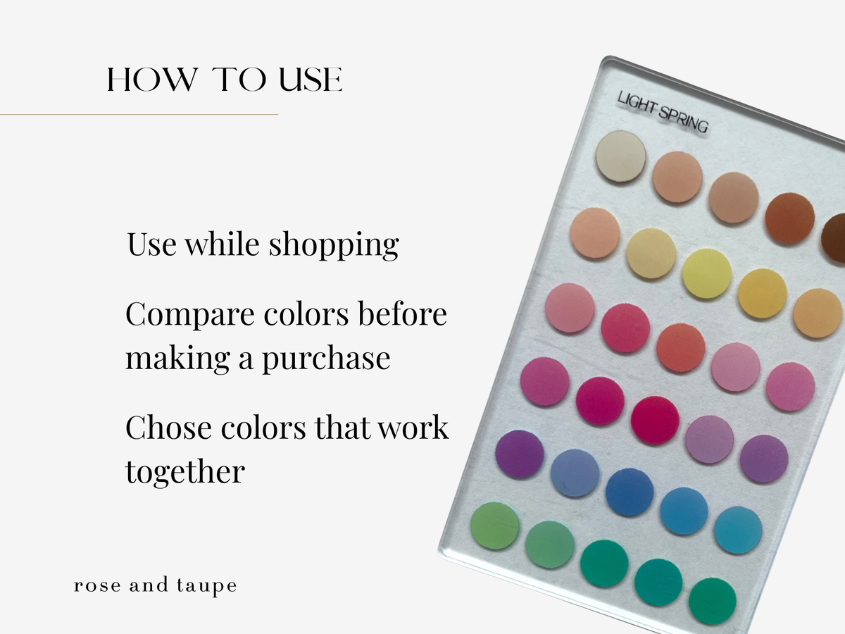 Light Spring Color Analysis Wallet Card
