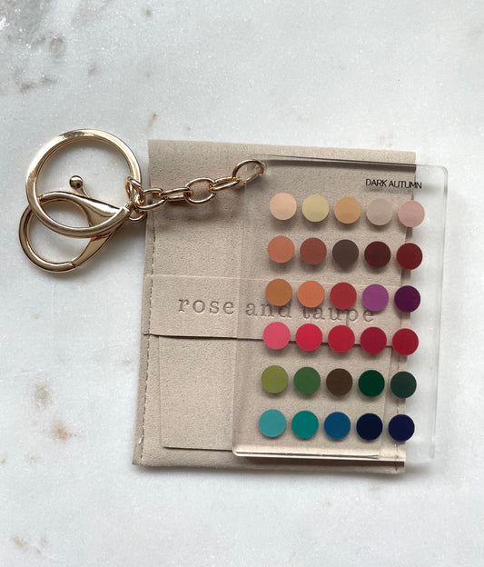 Dark Autumn Color Analysis Keychain