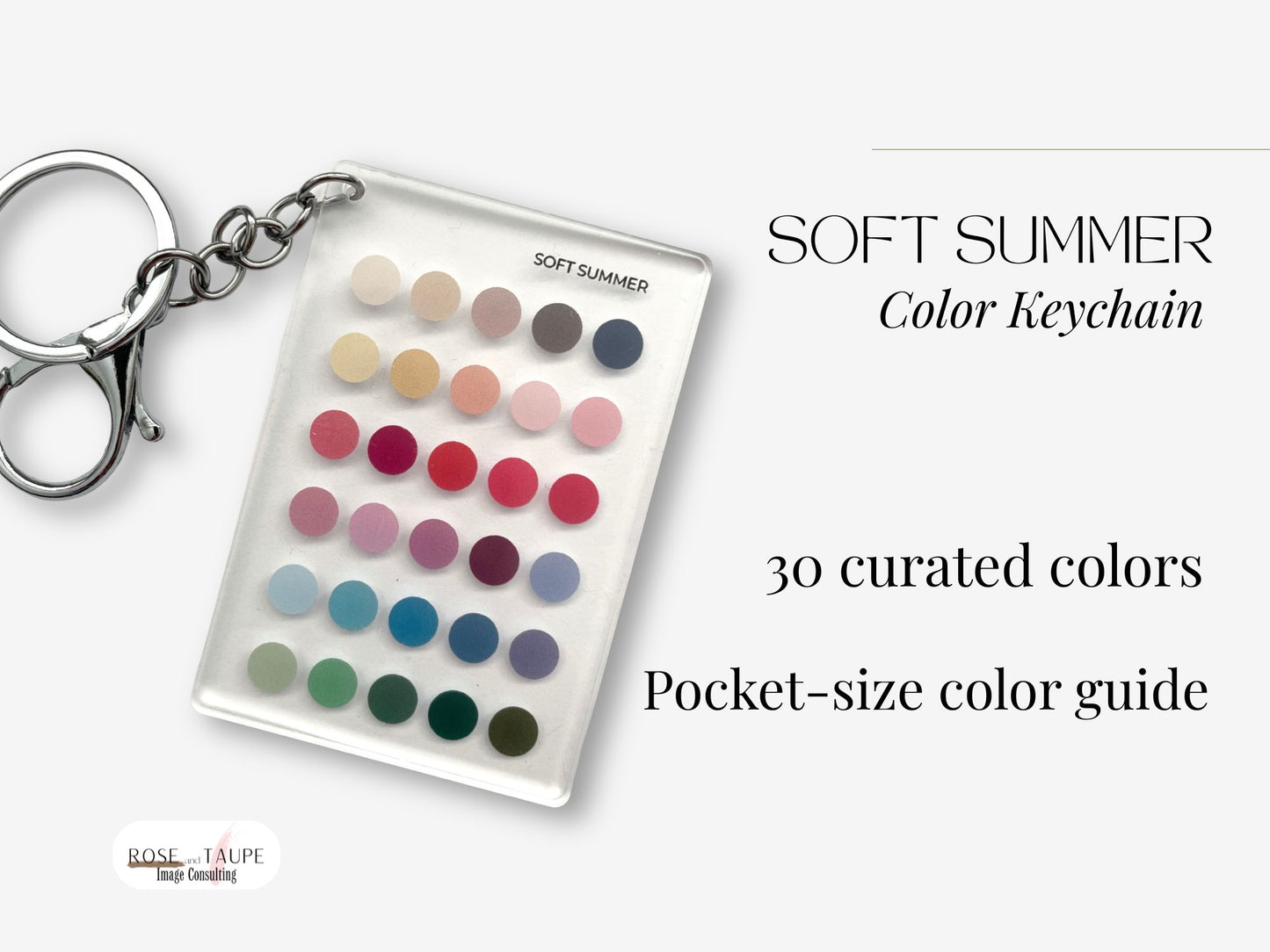 Soft Summer Color Analysis Keychain