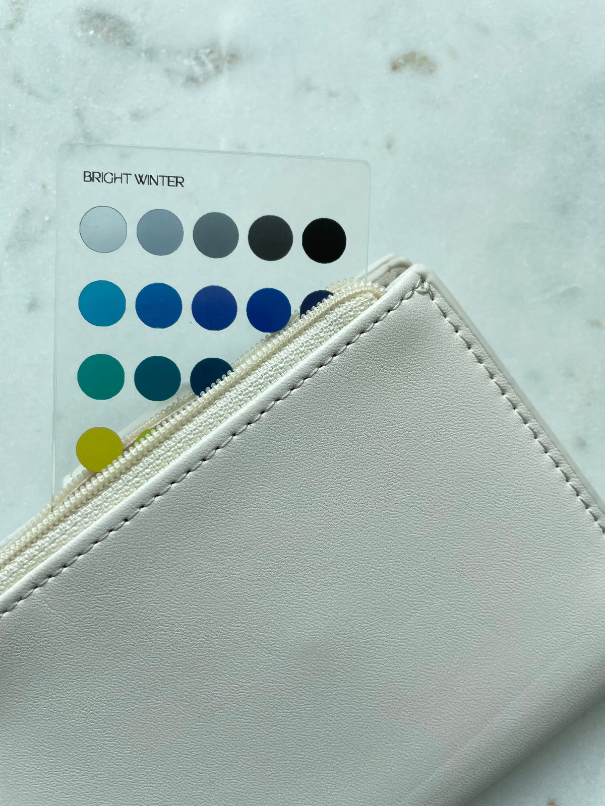 Bright Winter Color Analysis Wallet Card