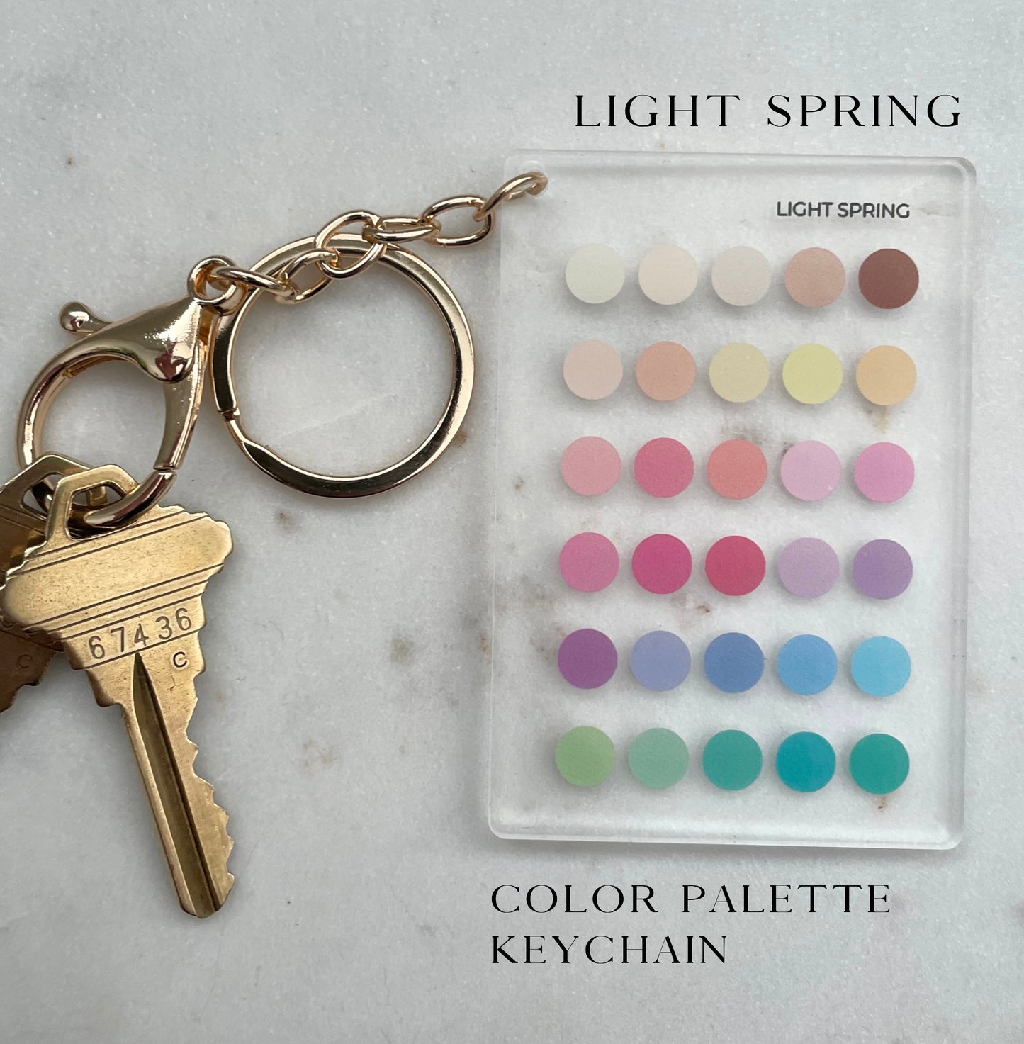 Light Spring Color Analysis Keychain