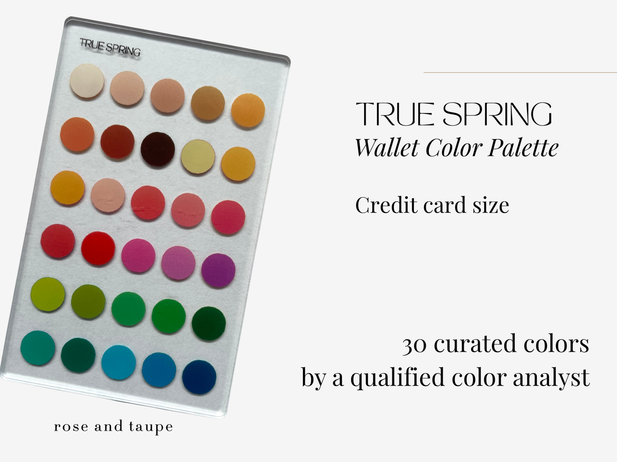 True Spring Color Analysis Wallet Card