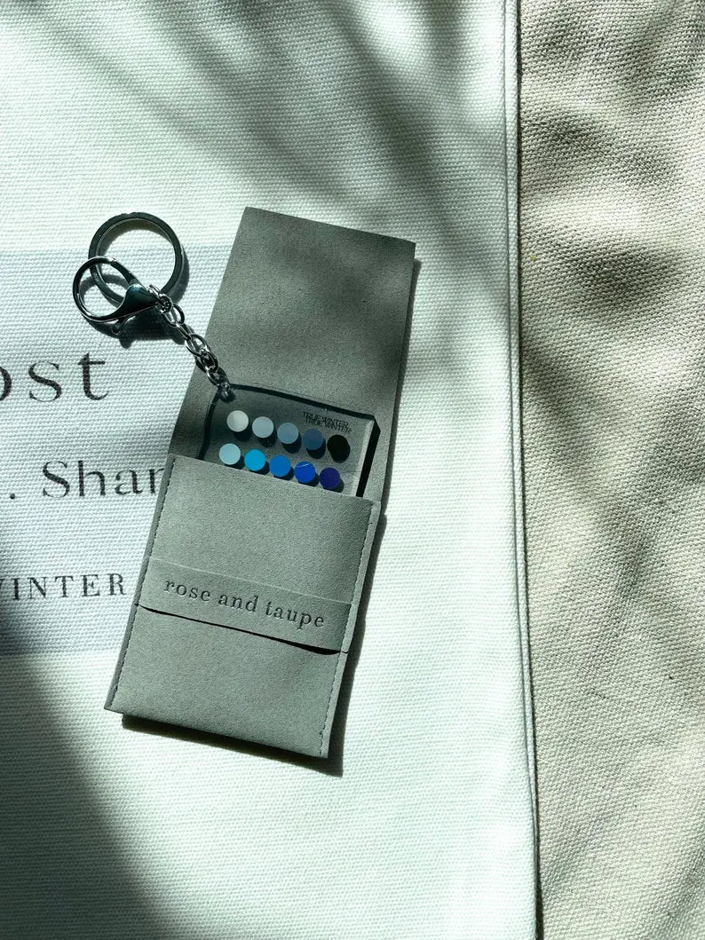 True Winter Color Analysis Keychain