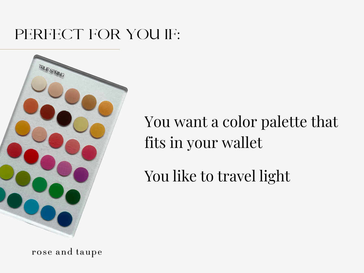 True Spring Color Analysis Wallet Card