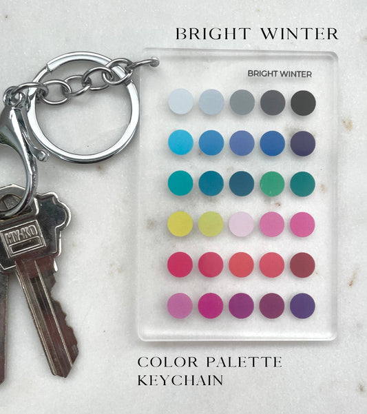 Bright Winter Color Analysis Keychain