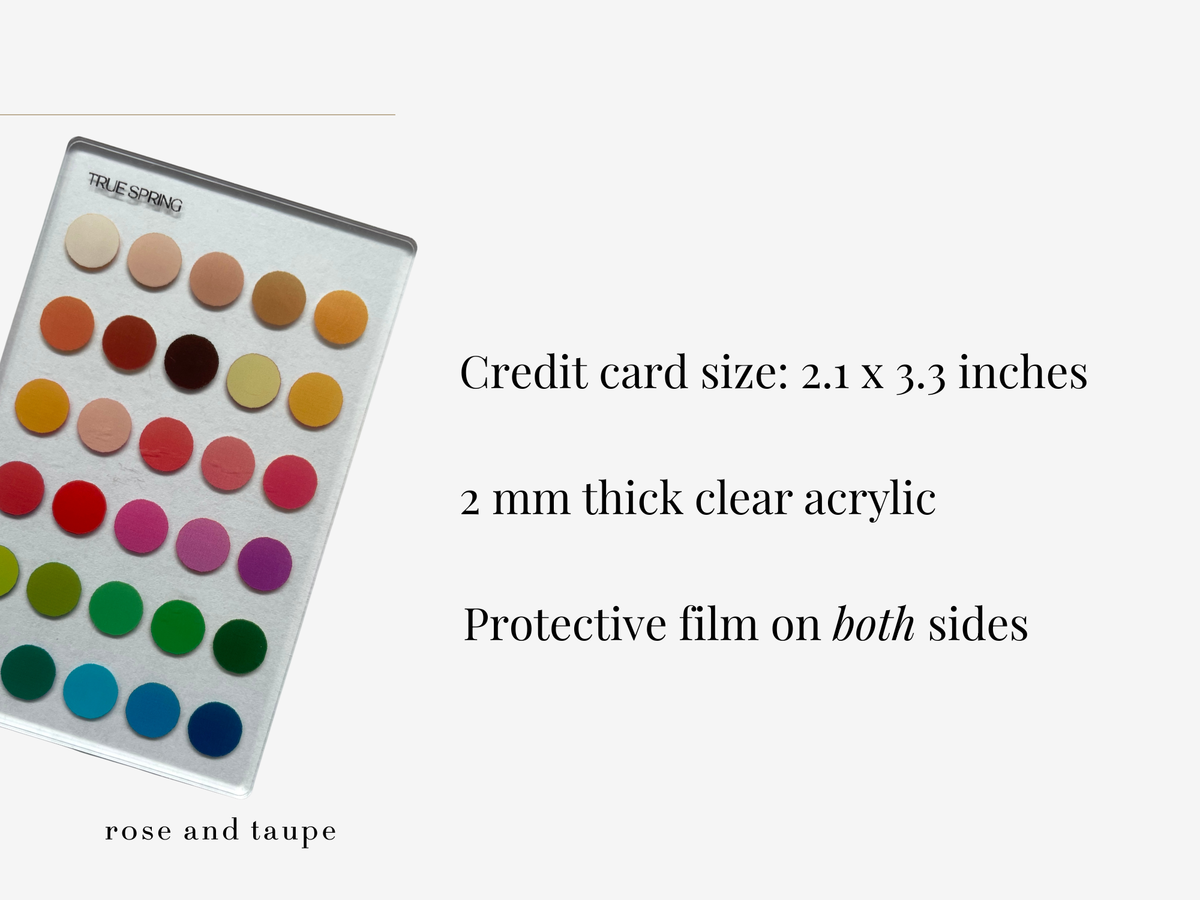 True Spring Color Analysis Wallet Card