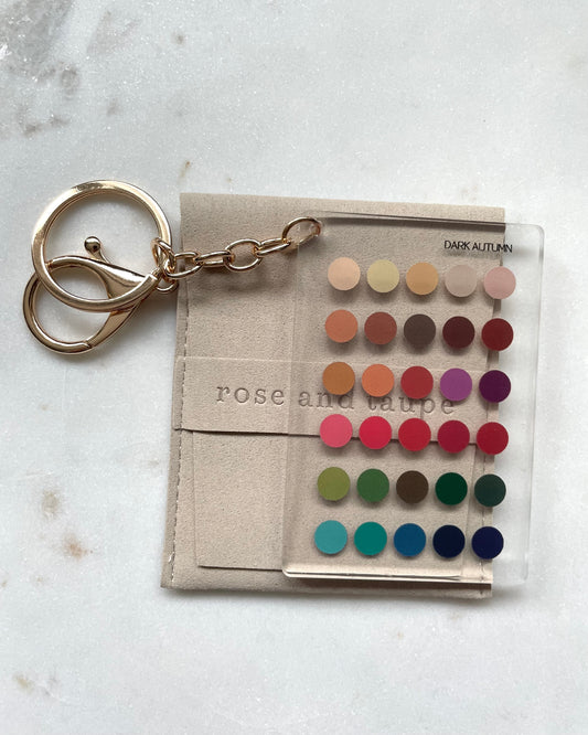 Dark Autumn Color Analysis Keychain