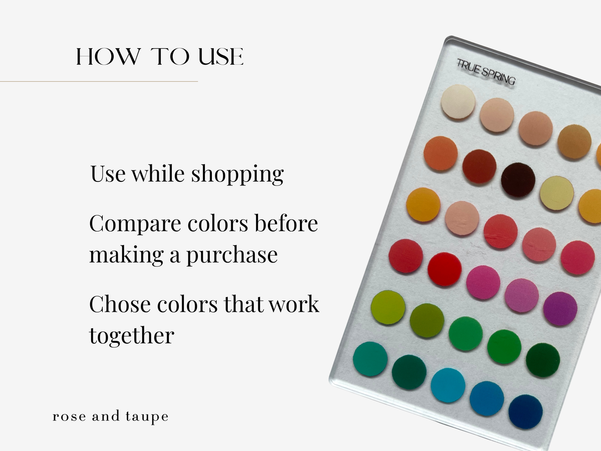 True Spring Color Analysis Wallet Card