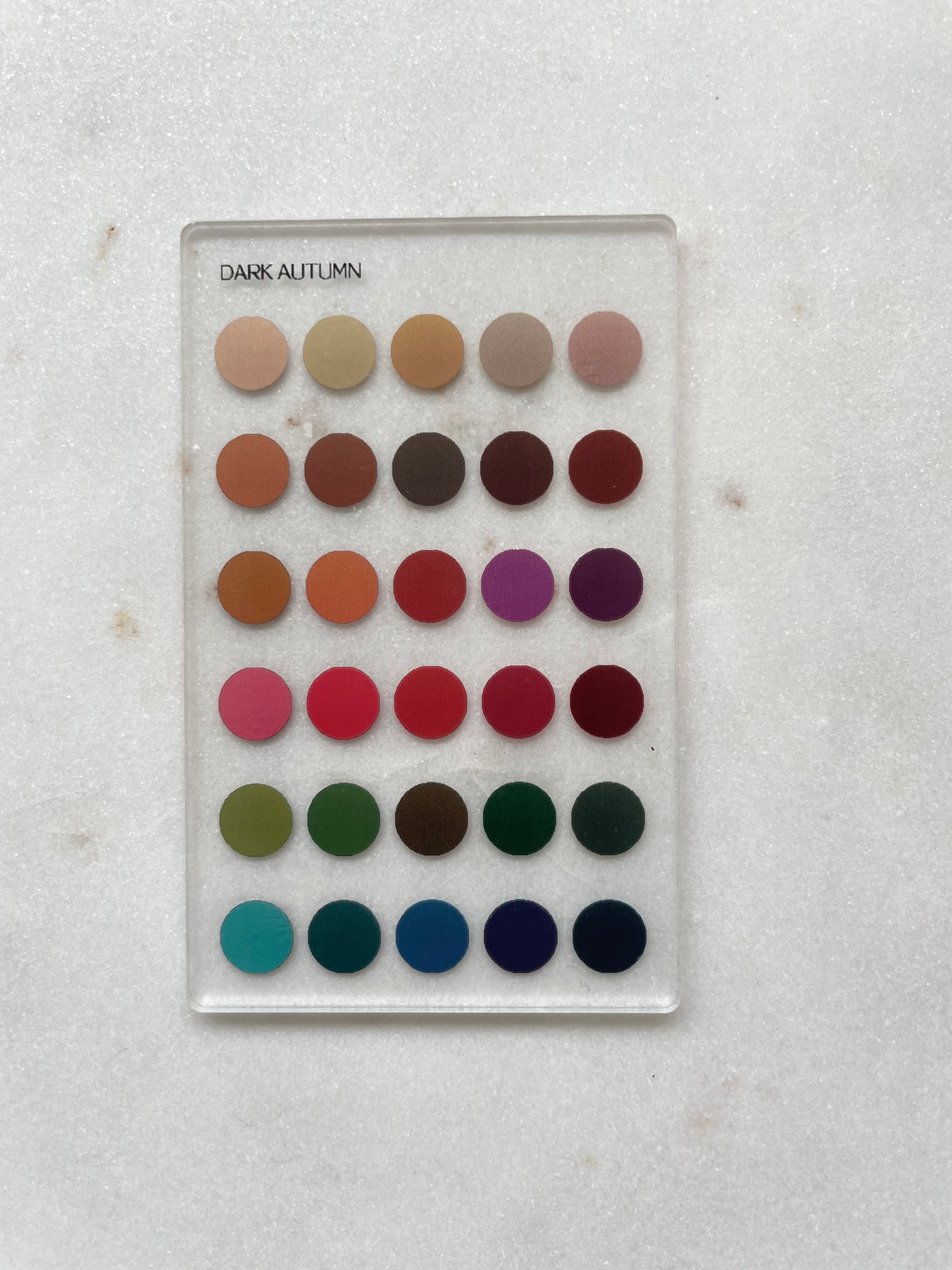 Dark Autumn Color Analysis Wallet Card