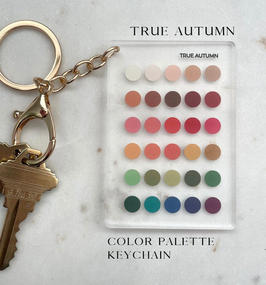 True Autumn Color Analysis Keychain