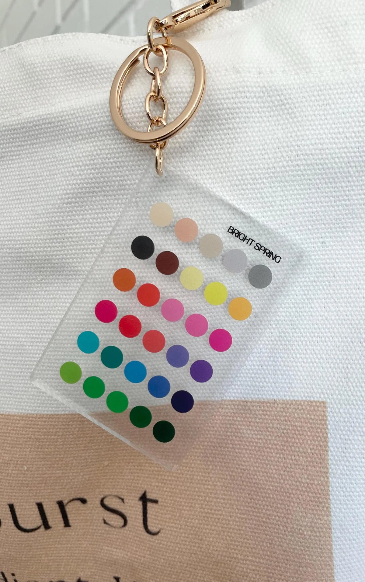 Bright Spring Color Analysis Keychain