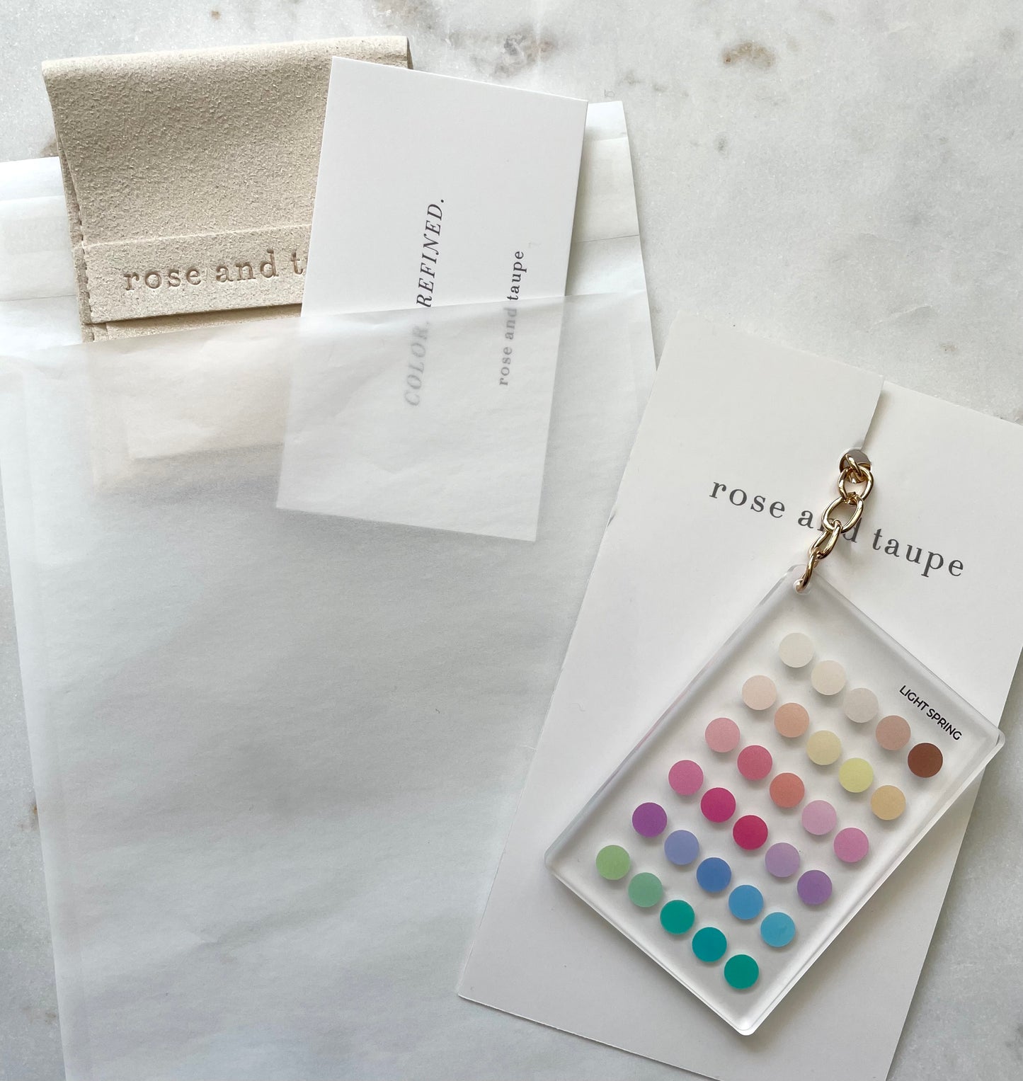 Light Spring Color Analysis Keychain
