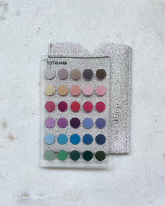 Soft Summer Color Analysis Wallet Card