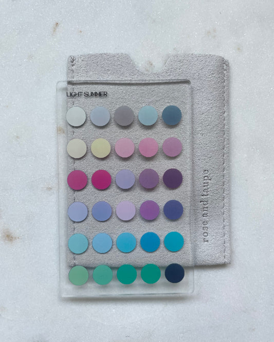 Light Summer Color Analysis Wallet Card