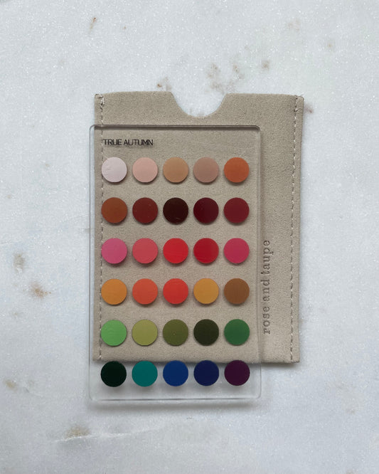 True Autumn Color Analysis Wallet Card