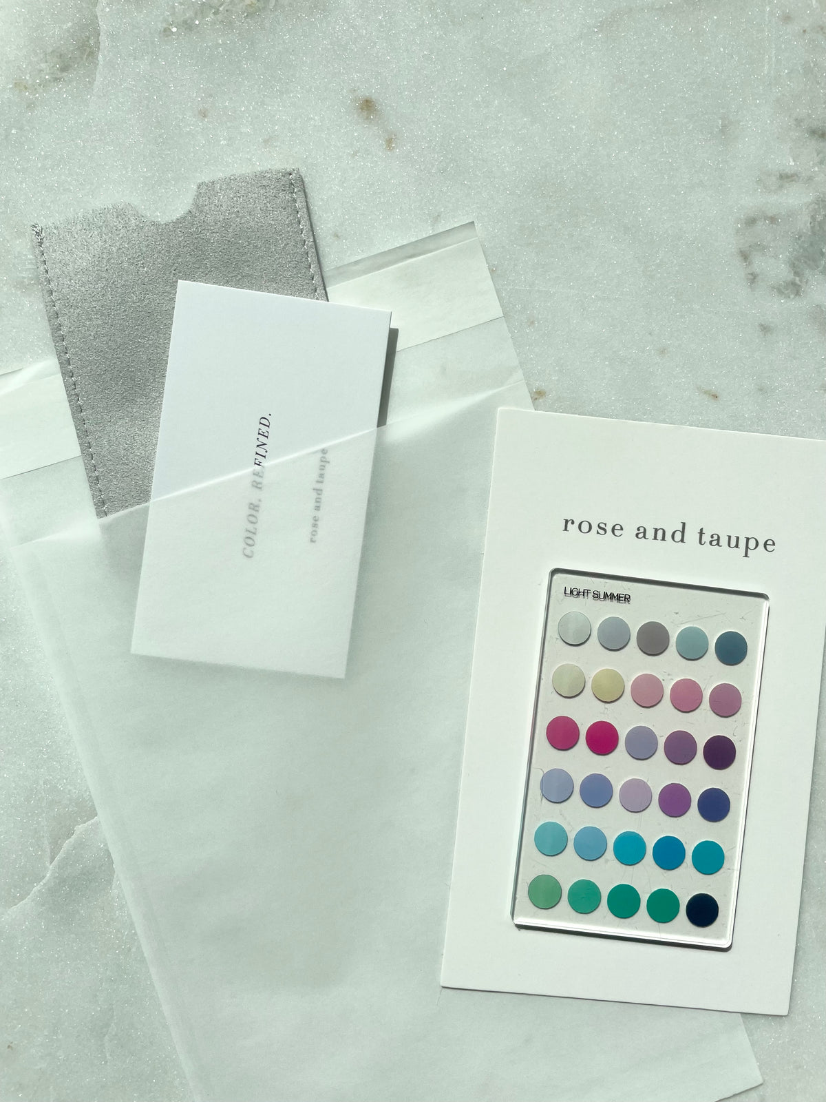 Light Summer Color Analysis Wallet Card