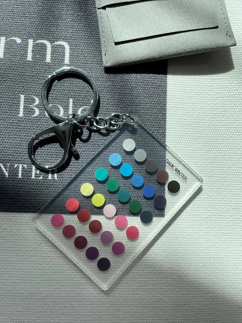 Dark Winter Color Analysis Keychain