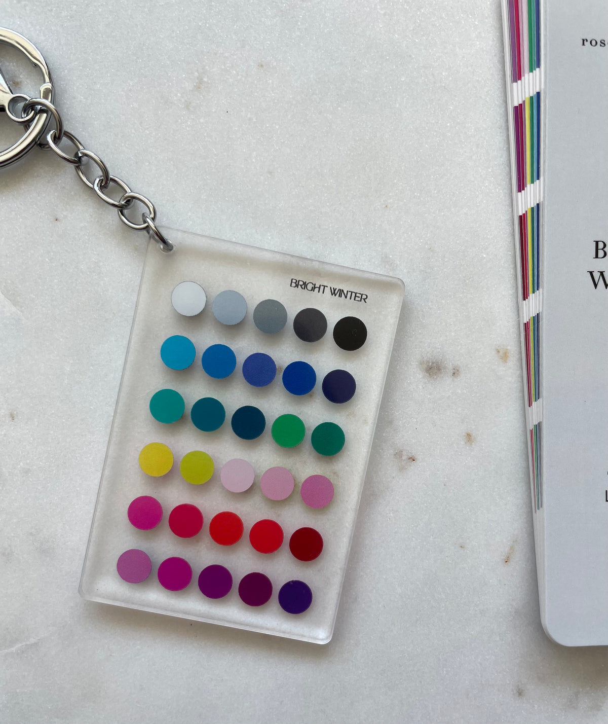 Bright Winter Color Analysis Keychain