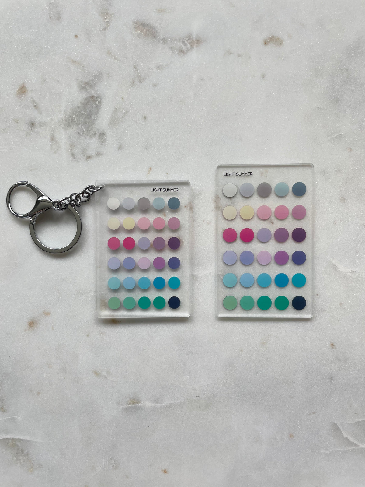 Light Summer Color Analysis Wallet Card