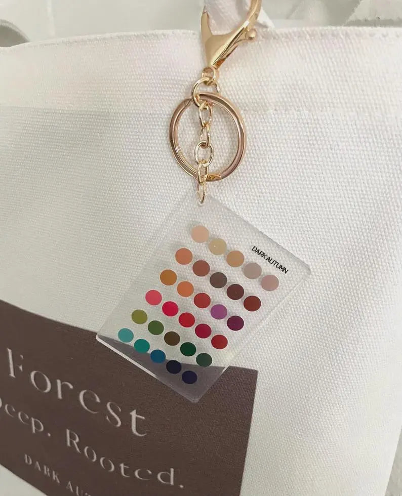 Dark Autumn Color Analysis Keychain