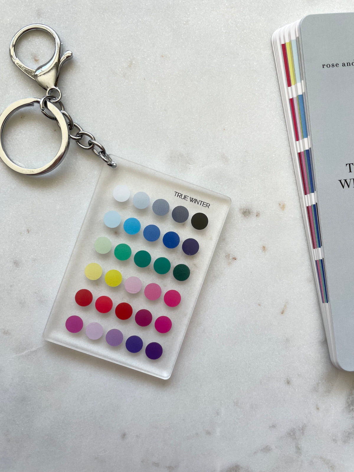 True Winter Color Analysis Keychain