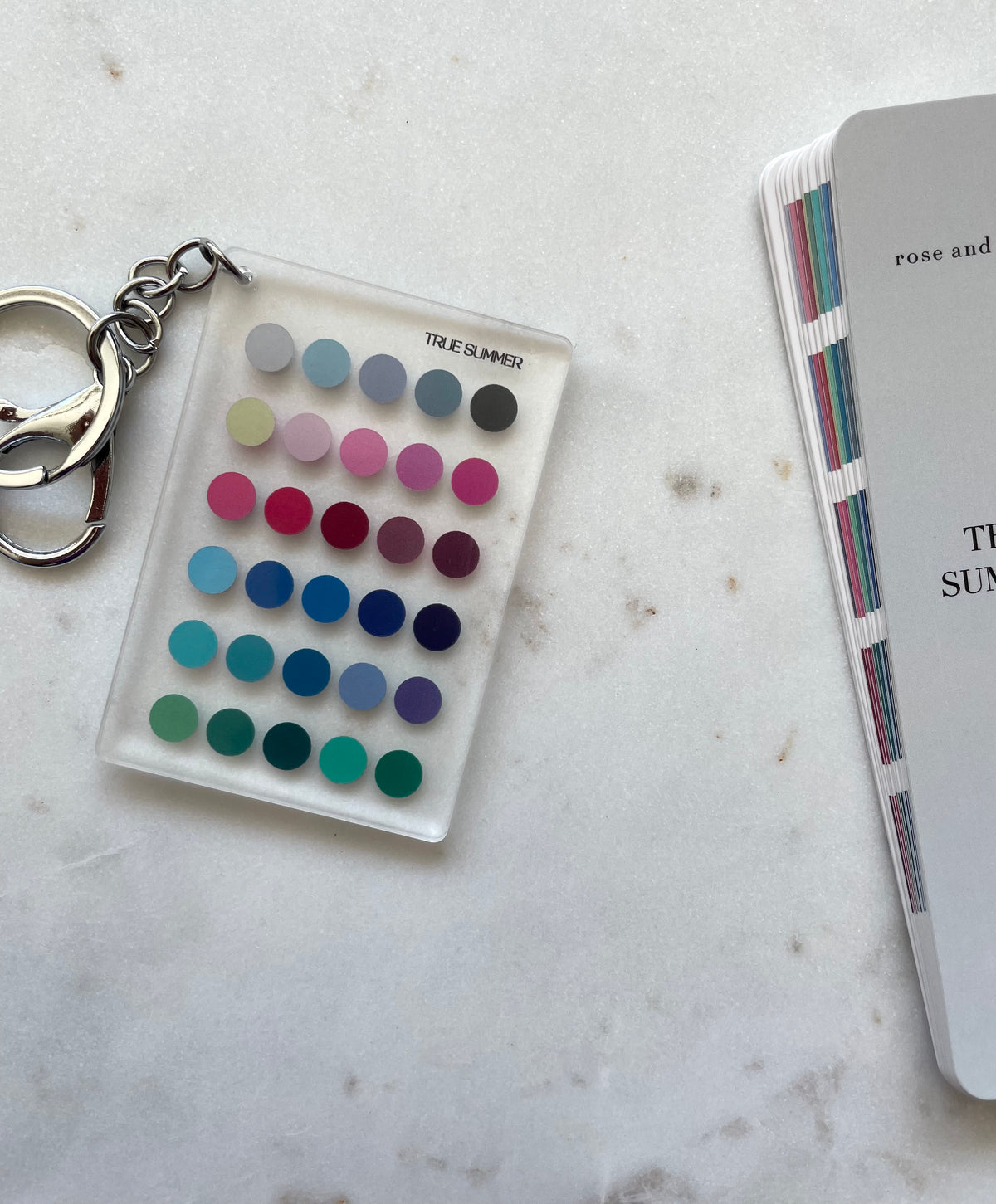 True Summer Color Analysis Keychain