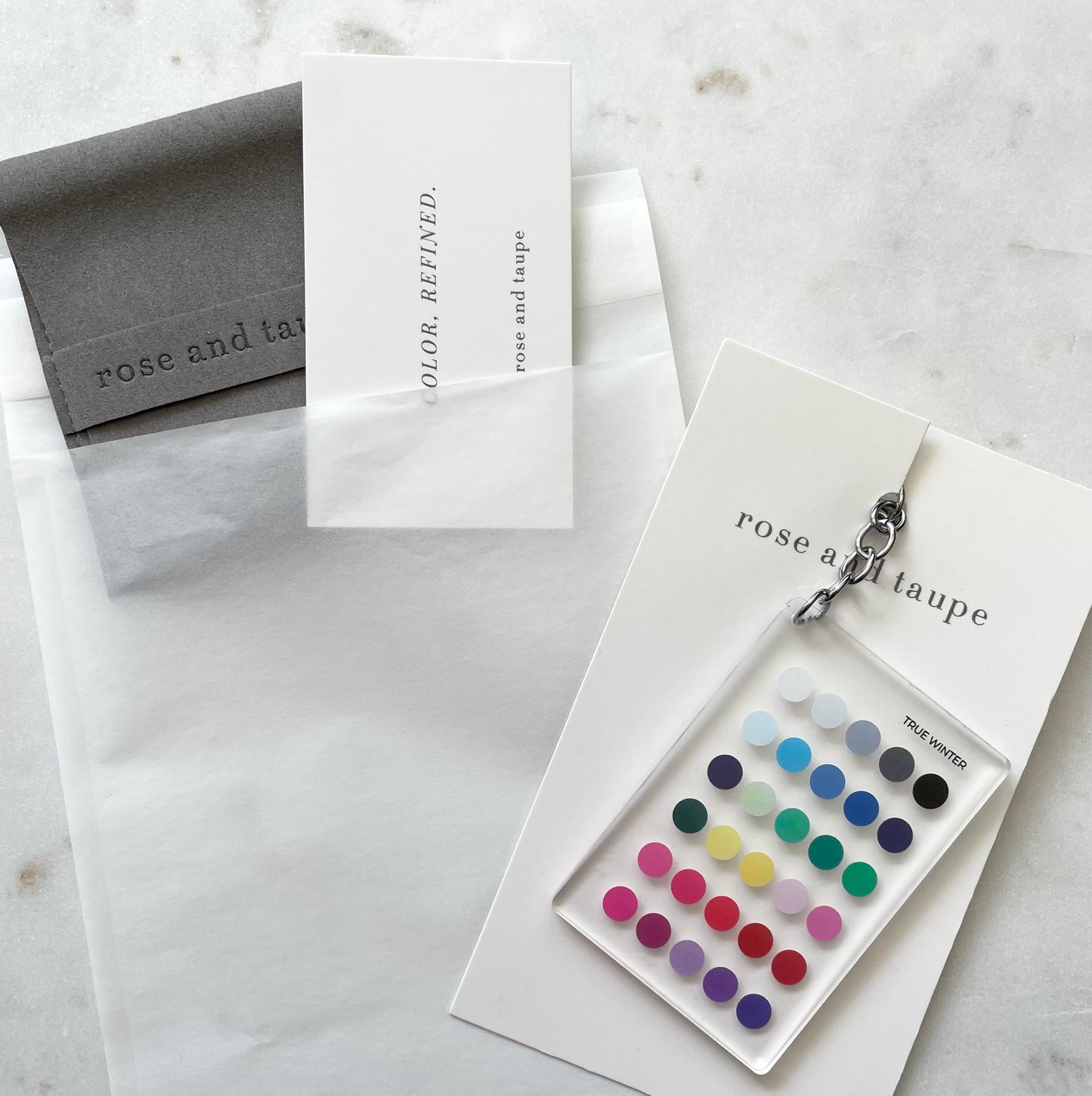 True Winter Color Analysis Keychain