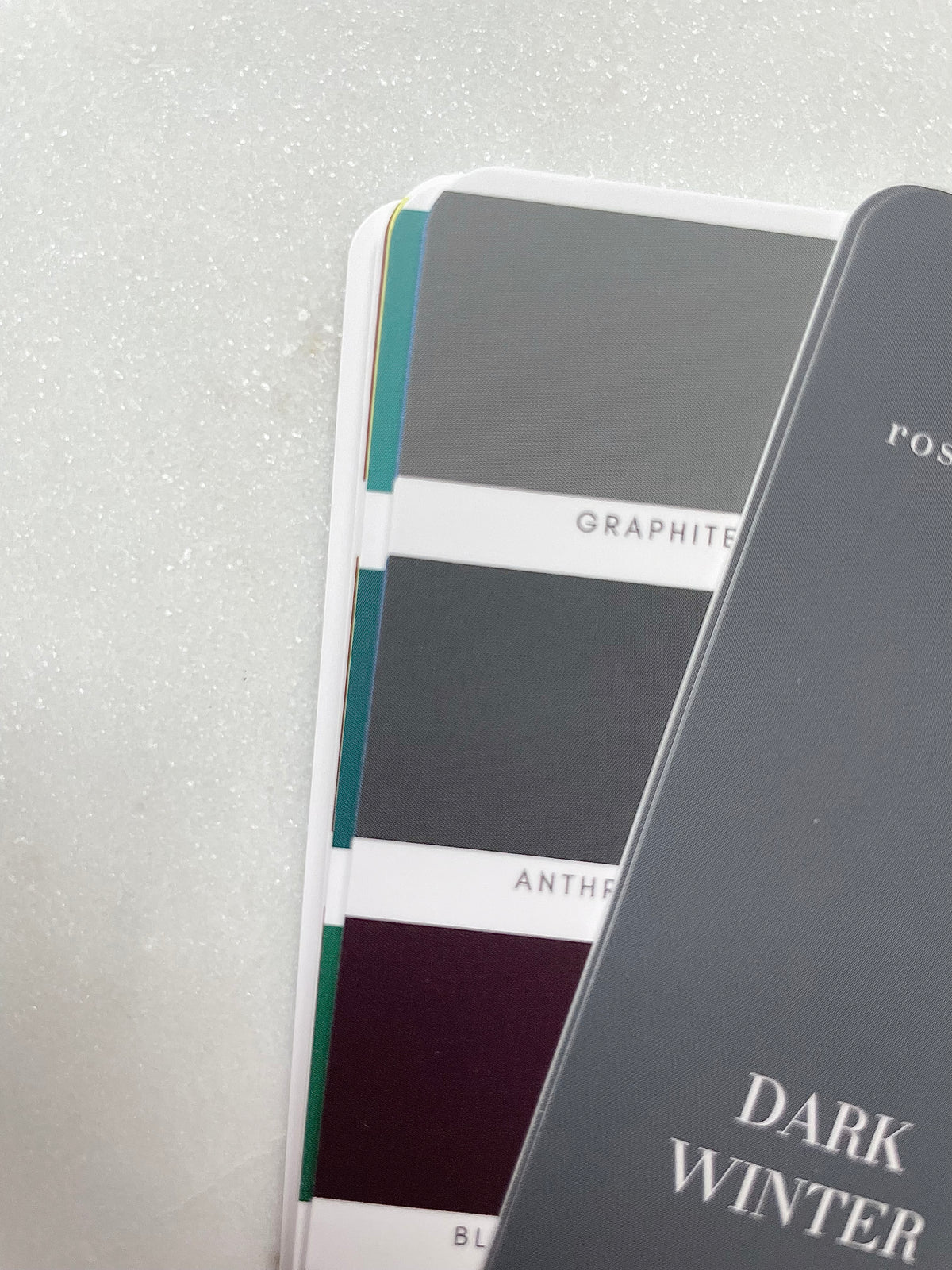 Dark Winter Color Analysis Fan Deck