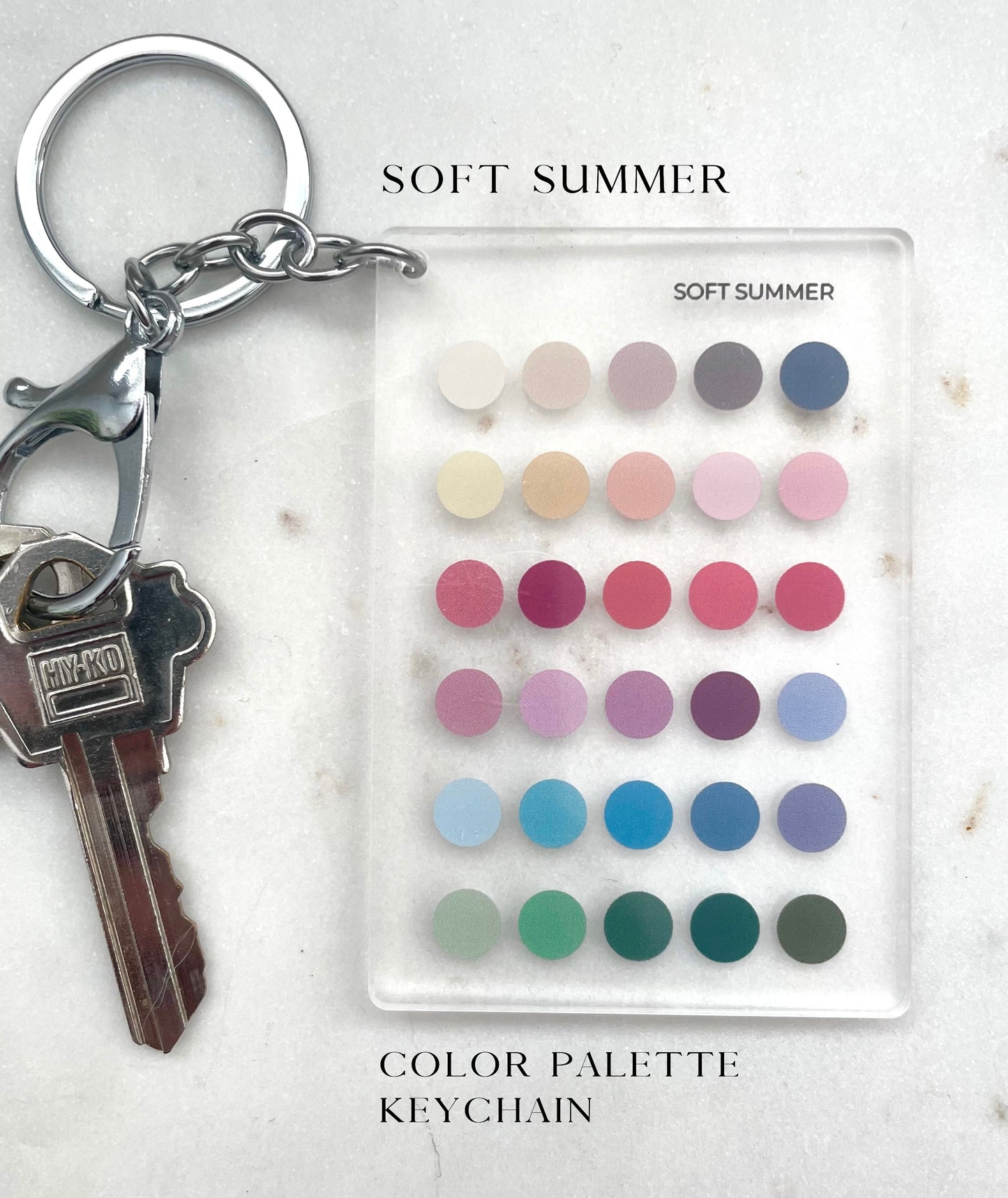 Soft Summer Color Analysis Keychain