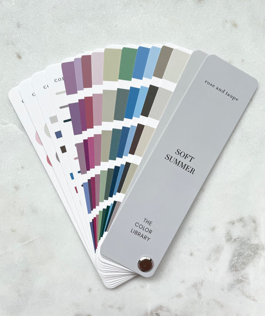 Soft Summer Color Analysis Fan Deck