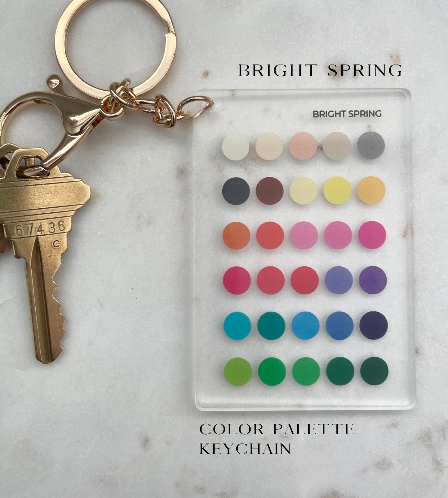 Bright Spring Color Analysis Keychain