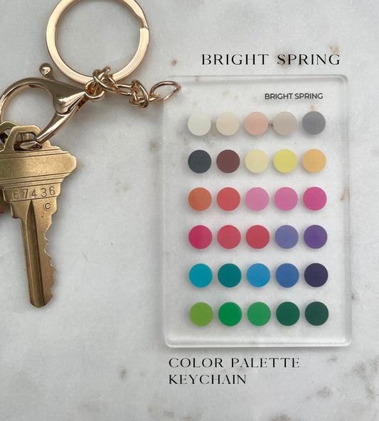 Bright Spring Color Analysis Keychain