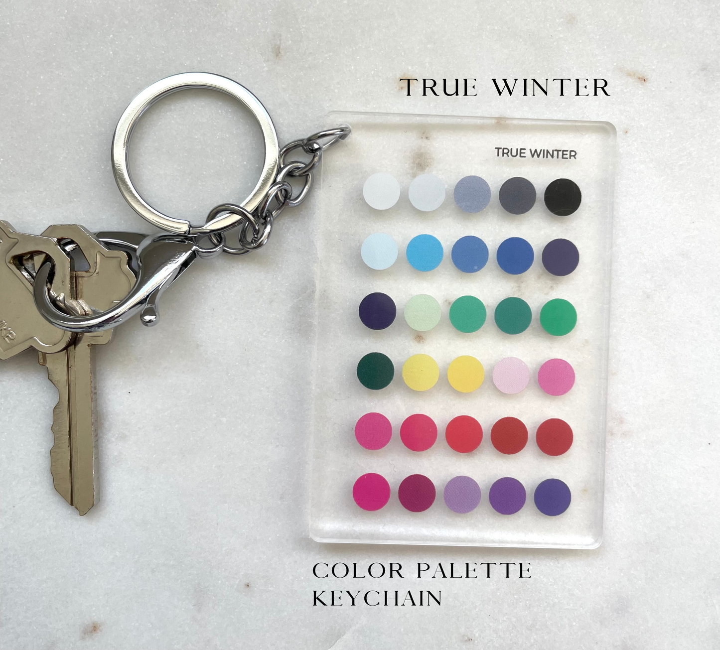 True Winter Color Analysis Keychain