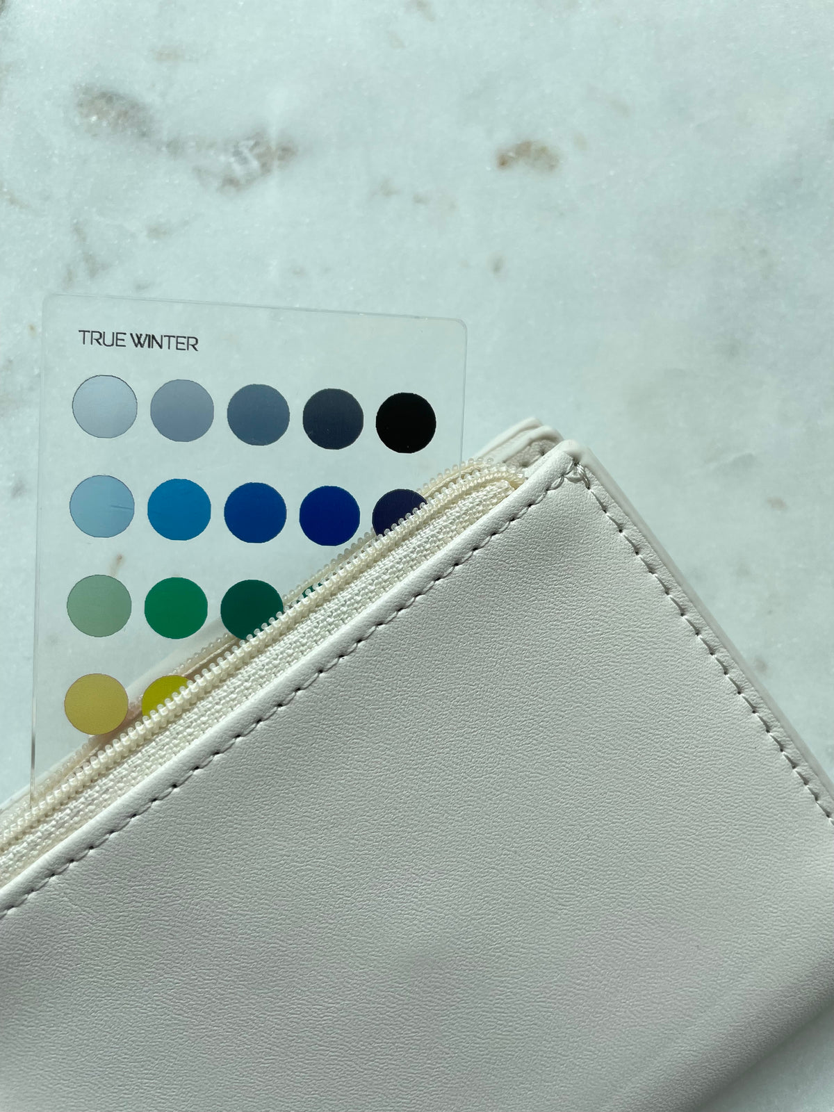 True Winter Color Analysis Wallet Card
