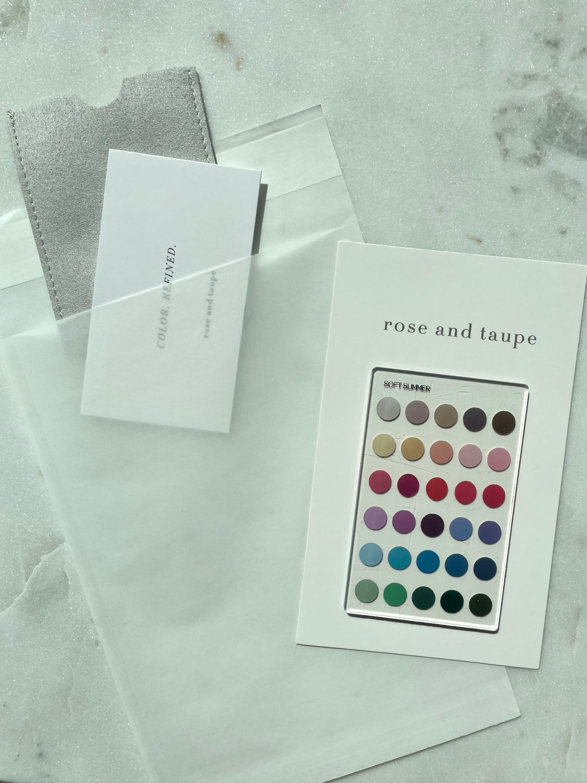 Soft Summer Color Analysis Wallet Card