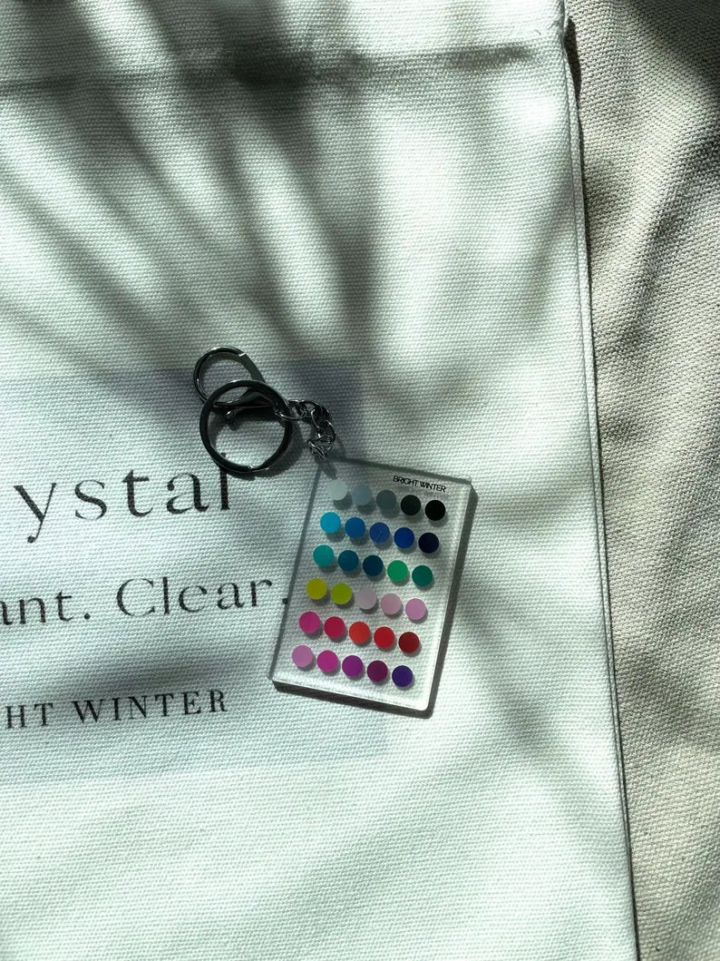 Bright Winter Color Analysis Keychain