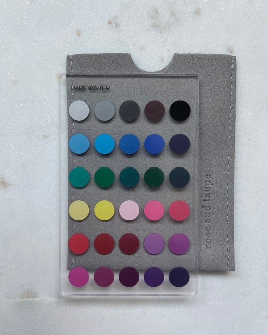 Dark Winter Color Analysis Wallet Card