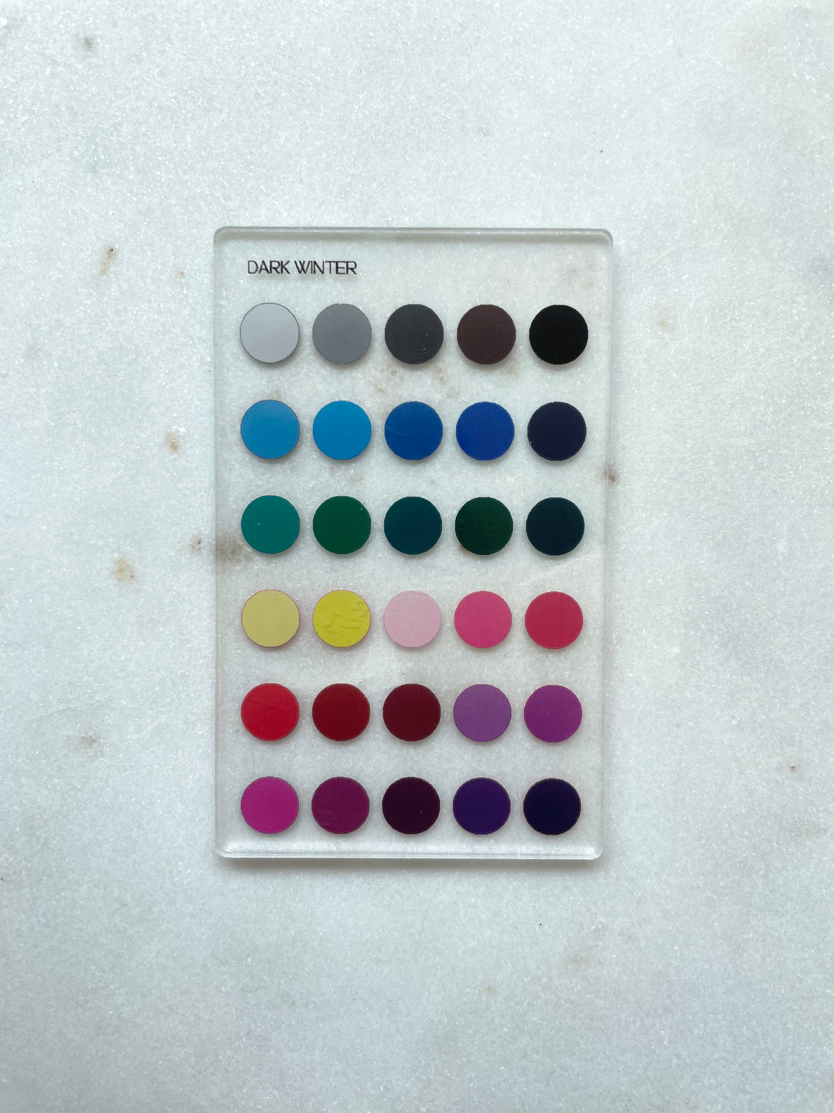 Dark Winter Color Analysis Wallet Card