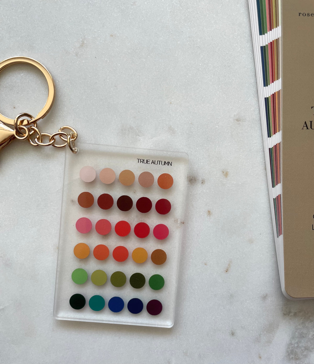 True Autumn Color Analysis Keychain
