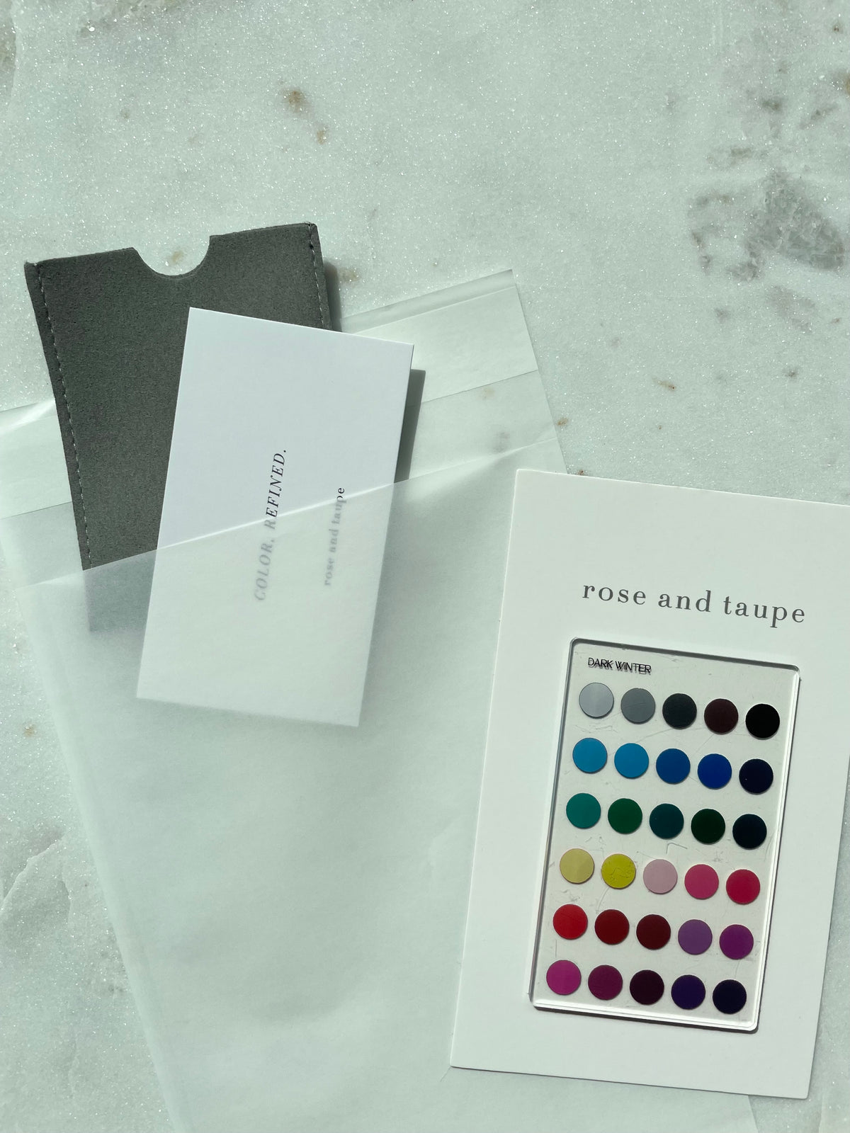 Dark Winter Color Analysis Wallet Card