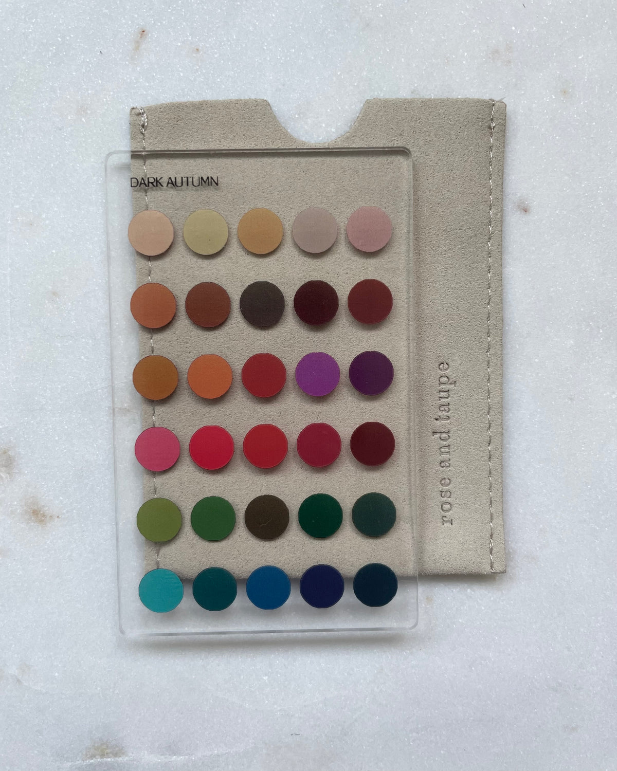 Dark Autumn Color Analysis Wallet Card