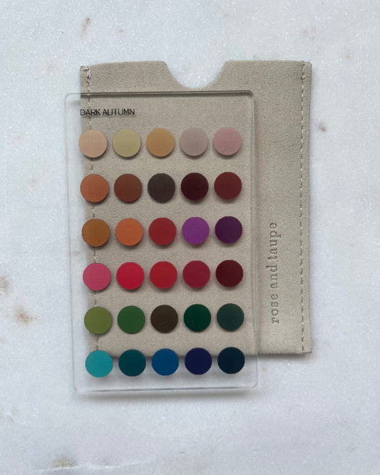 Dark Autumn Color Analysis Wallet Card