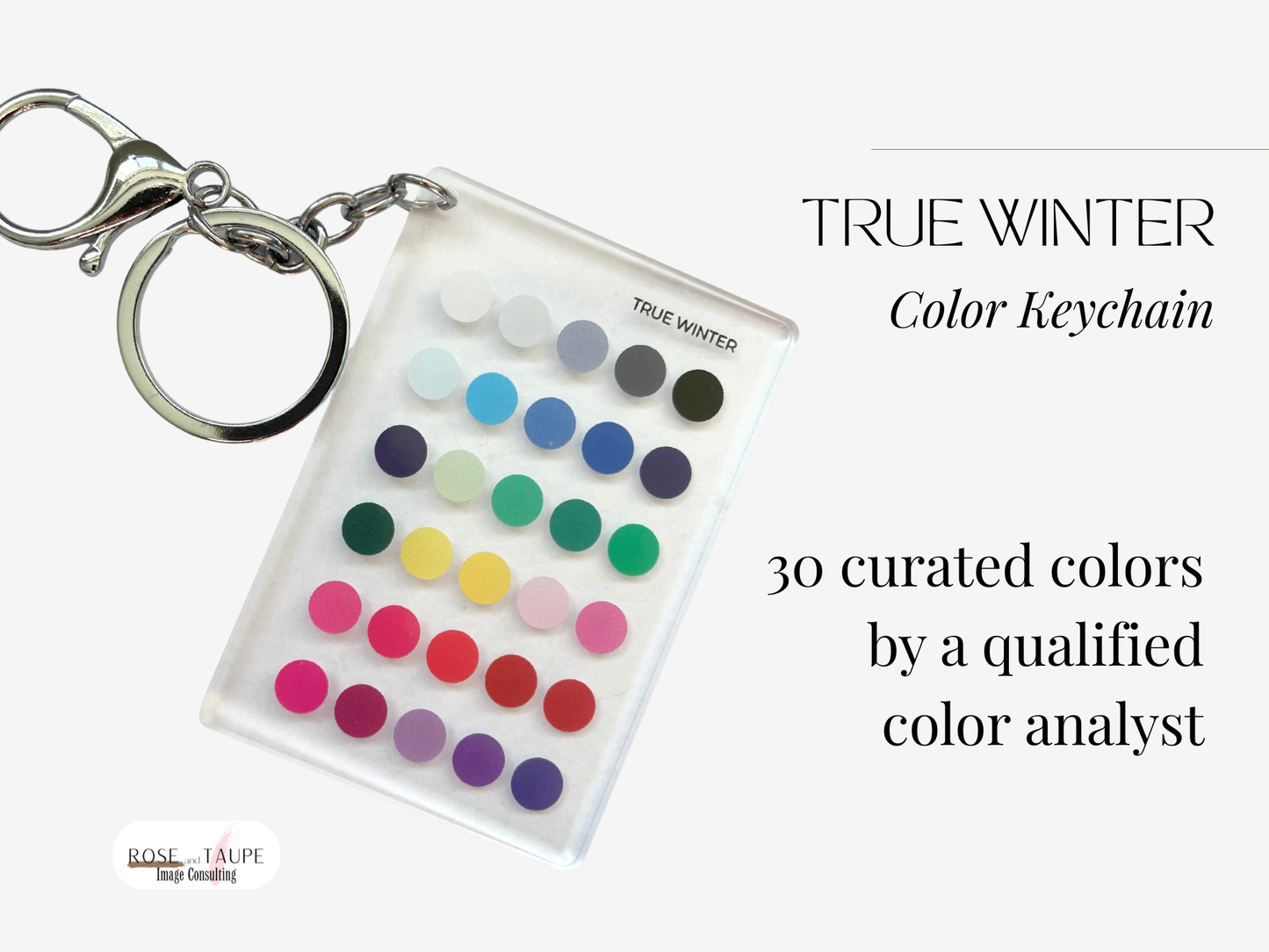 True Winter Color Analysis Keychain