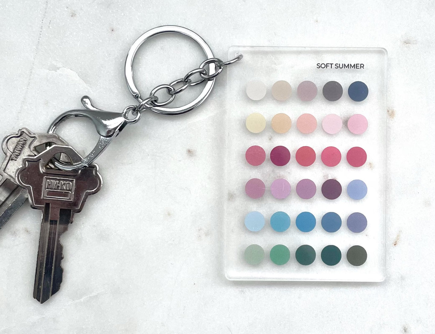 Soft Summer Color Analysis Keychain