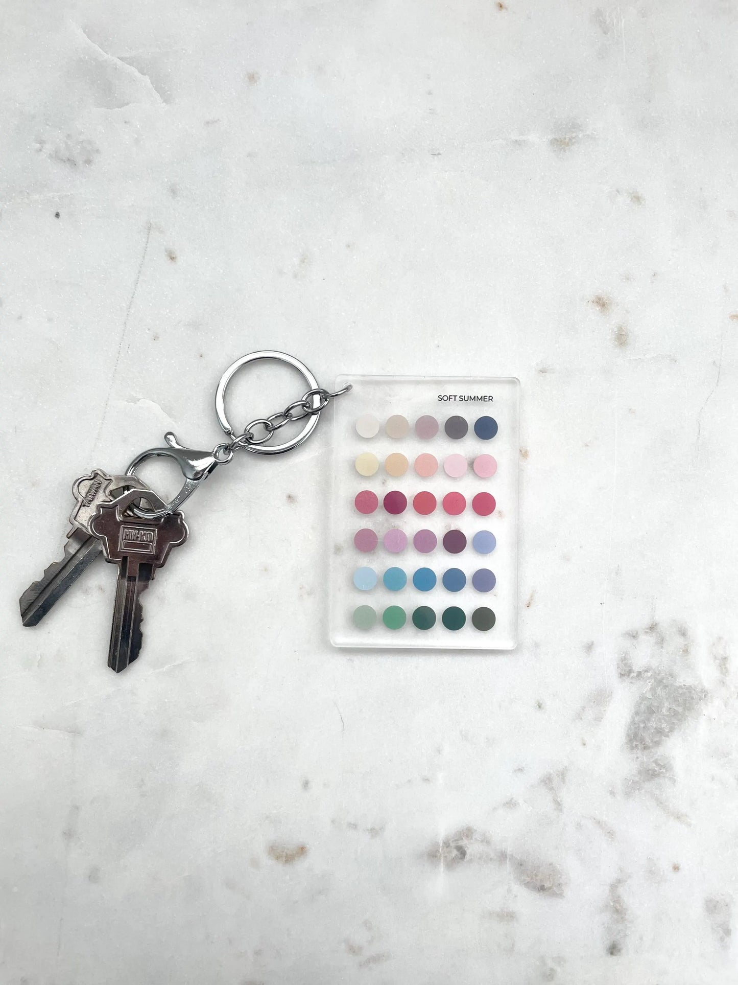 Soft Summer Color Analysis Keychain